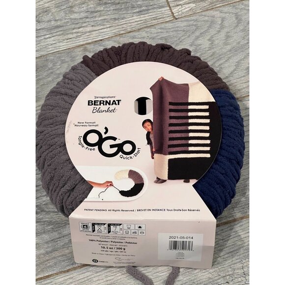 Bernat Blanket Yarn on the go 161075 NWT London 220 Yards‎ Blue Gray Brown Skein - Picture 1 of 7